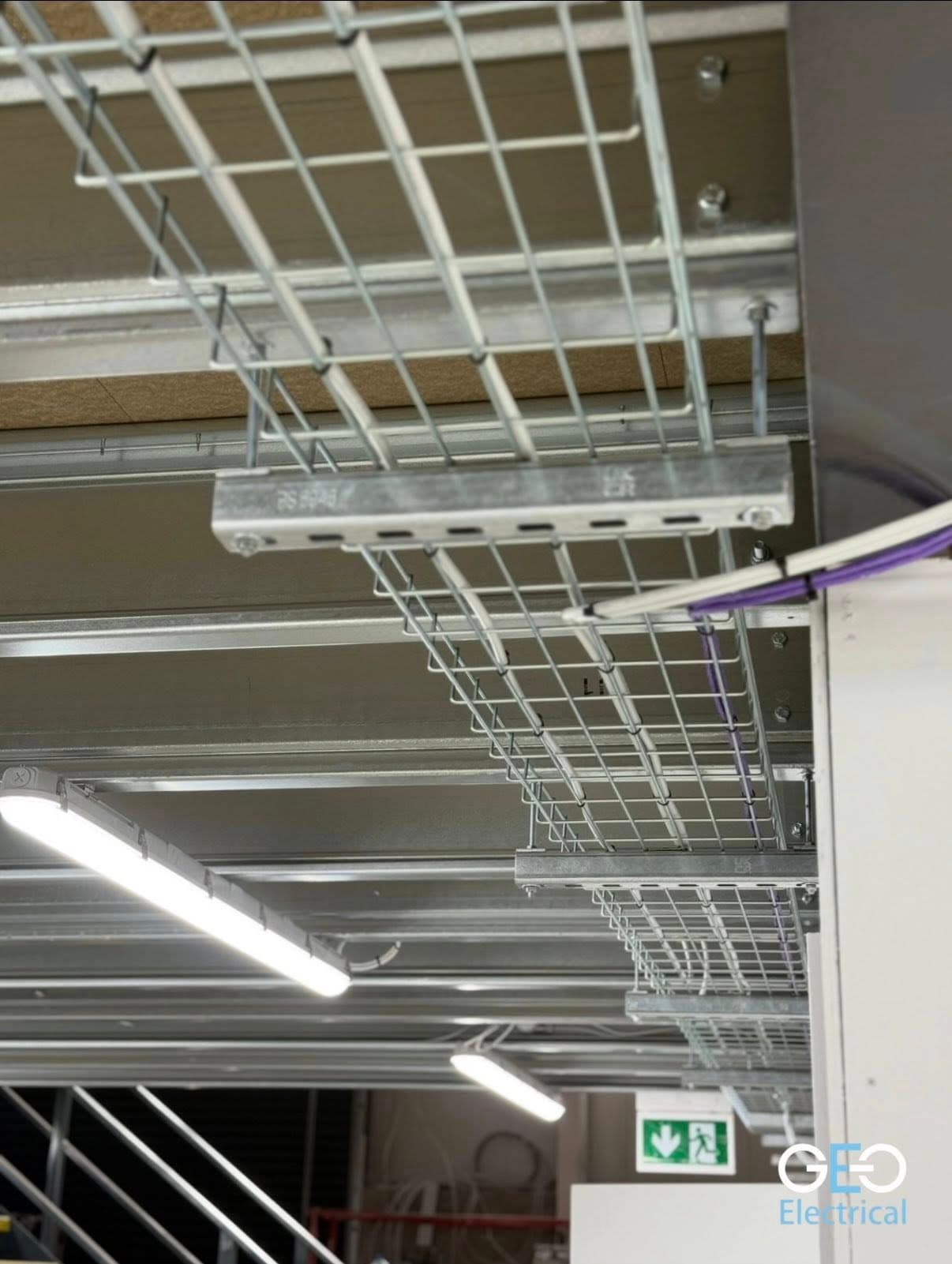Cable containment and tray installation by GEO Electrical